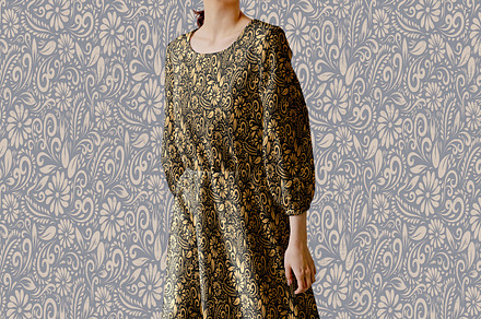 Golden Floral Batik Indonesian, a Pattern Graphic by AAN Seamless Shop