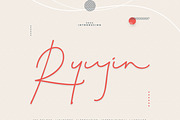 Ryujin Script Handwriting, a Script Font by infernostudio3 (Thumbnail 1 of 11)