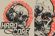 Skulls in Headphones, a Technology Illustration by daver2002ua (Thumbnail 2 of 5)