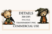 Whimsical Halloween Teddy Bear, a Seasonal Illustration by Designworld (Thumbnail 4 of 7)
