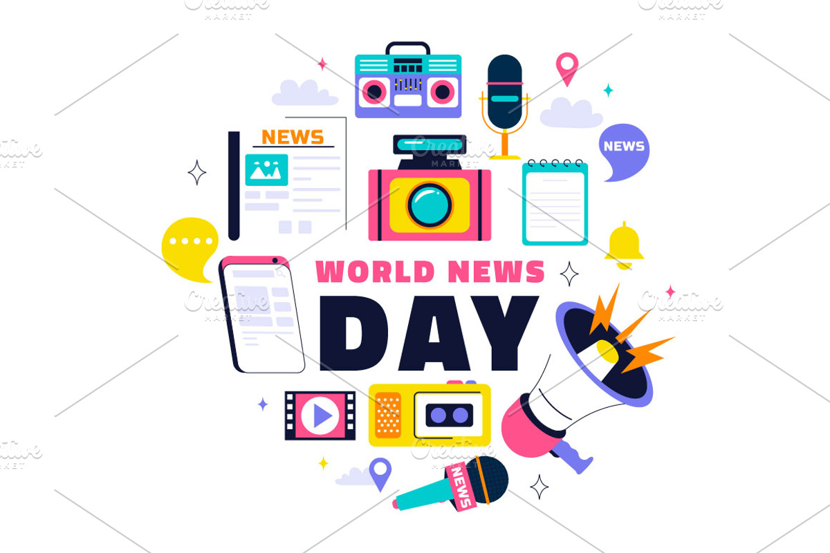 10 World News Day Illustration, an Object Illustration by denayunebgt (Photo 4 of 4)
