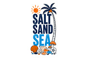 Salt Sand Sea Summer PNG, a Seasonal Illustration by Canvas Craft (Thumbnail 1 of 6)