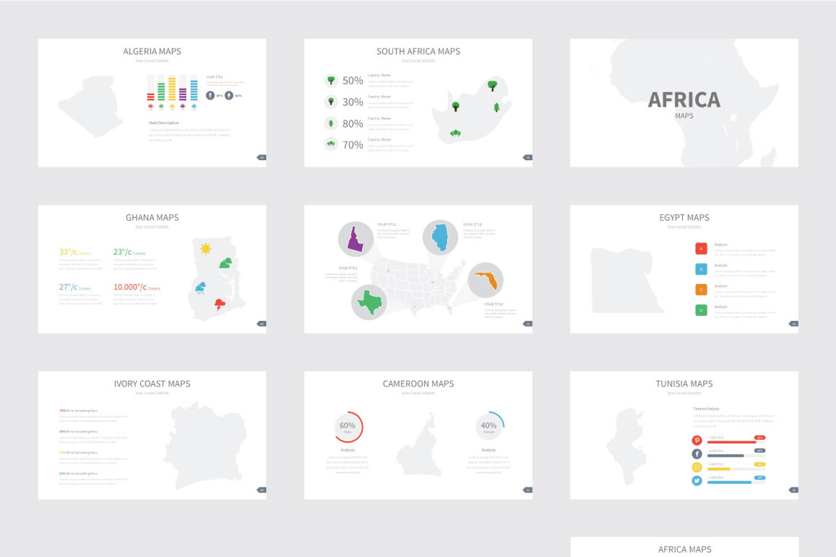 Maps Infographics Slides, a Presentation Template by Rystudio (Photo 4 of 6)
