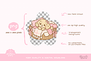 Cozy Winter Golden Puppy Clipart, an Animal Illustration by Blumensdiary (Thumbnail 3 of 6)