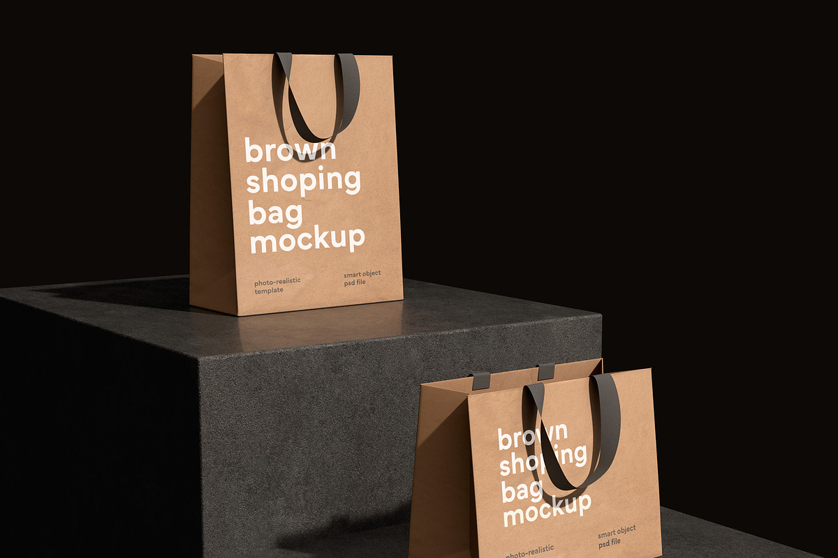 Shopping Bag Mockups, a Packaging Mockup by Graphicsfuel (Photo 3 of 21)