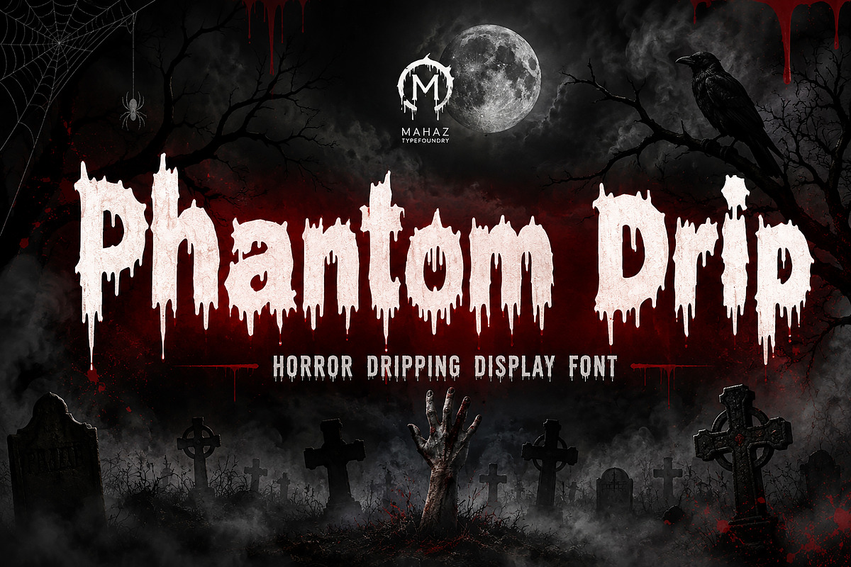 Phantom Drip – Horror Display Font, a Slab Serif Font by Wow Magic (Photo 1 of 5)