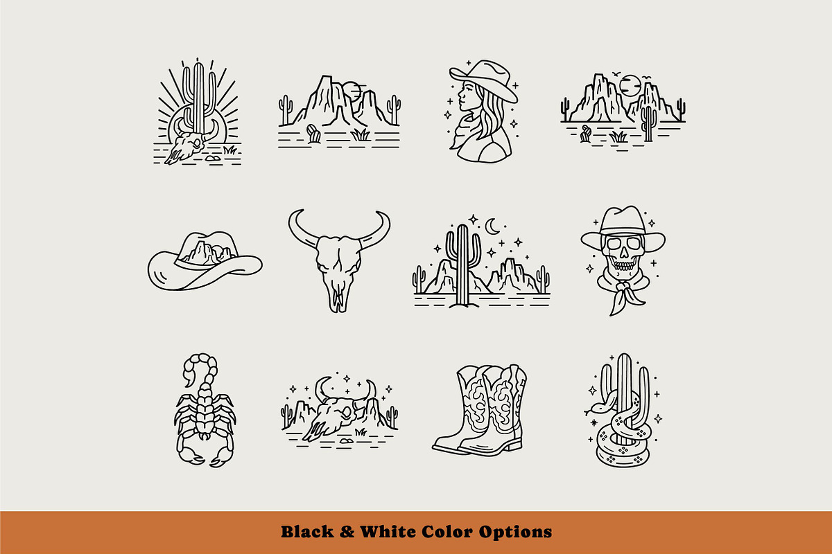 Western Line Art Illustrations, an Illustration by cd-design.co (Photo 3 of 7)
