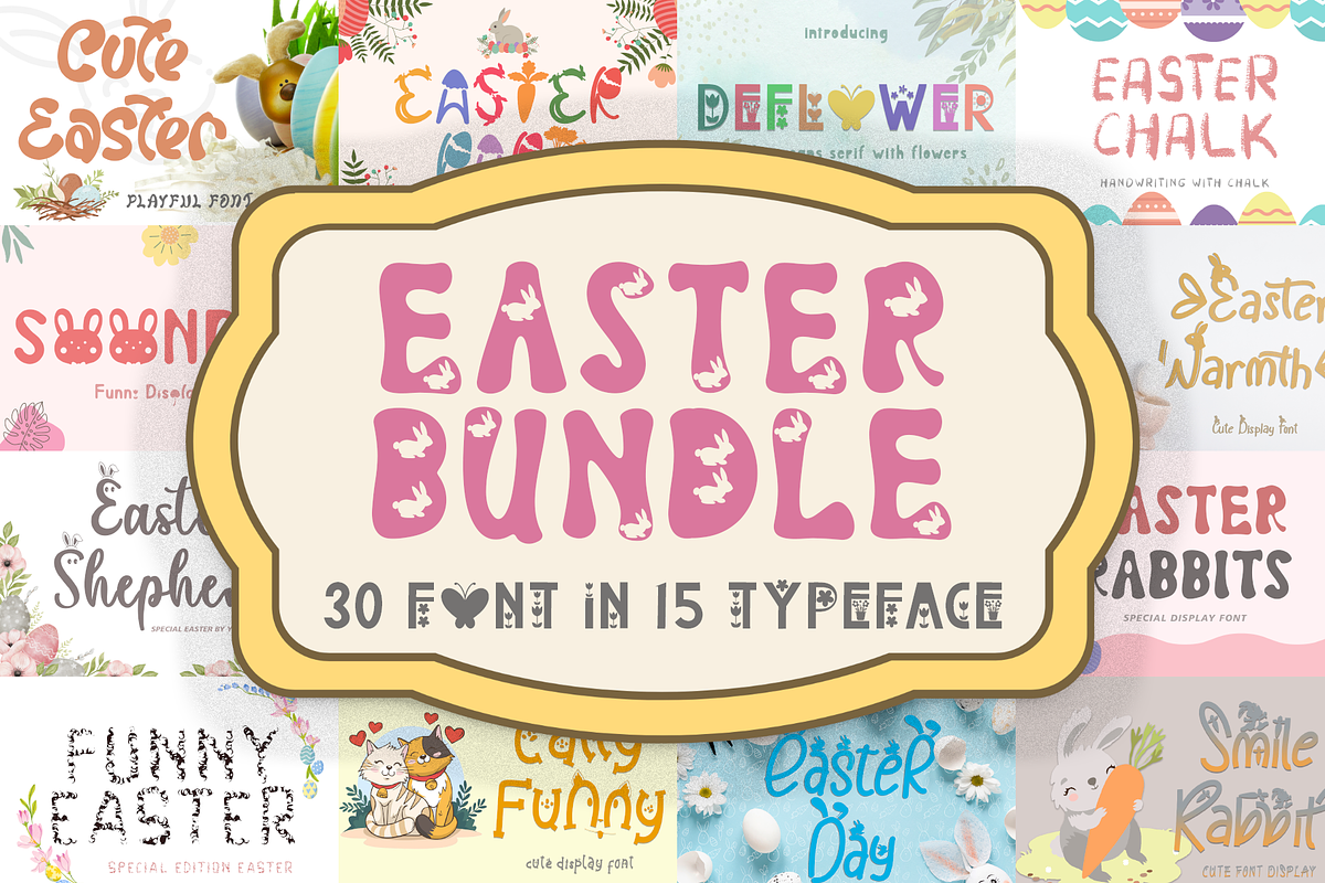 Easter Font Bundle, a Handwritten Font by Yoga Letter (Photo 1 of 2)