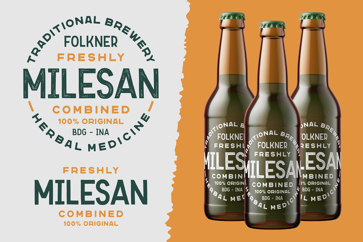 Folkner - Vintage Typeface preview 2