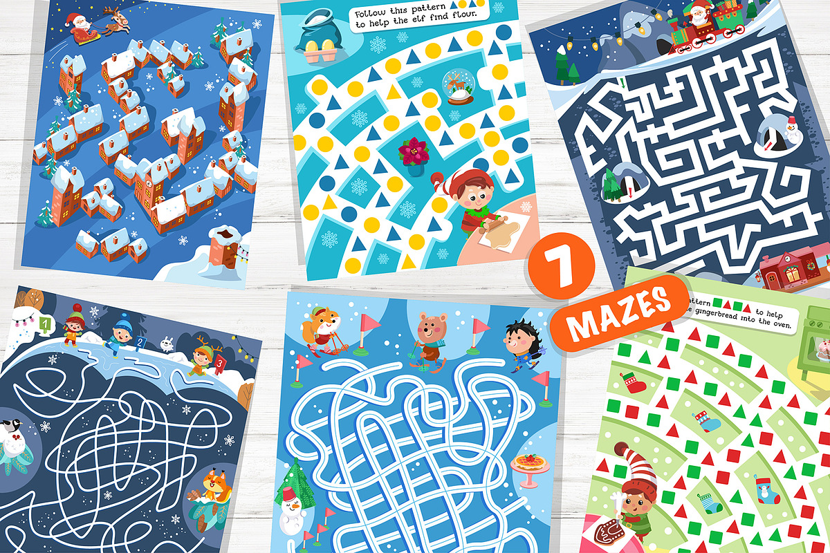 Merry Christmas Activity Games, an Education Illustration by ArtyCats (Photo 3 of 8)