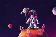 Astronaut in space for 404 web error, a Technology Illustration by Artmeesri (Thumbnail 3 of 3)