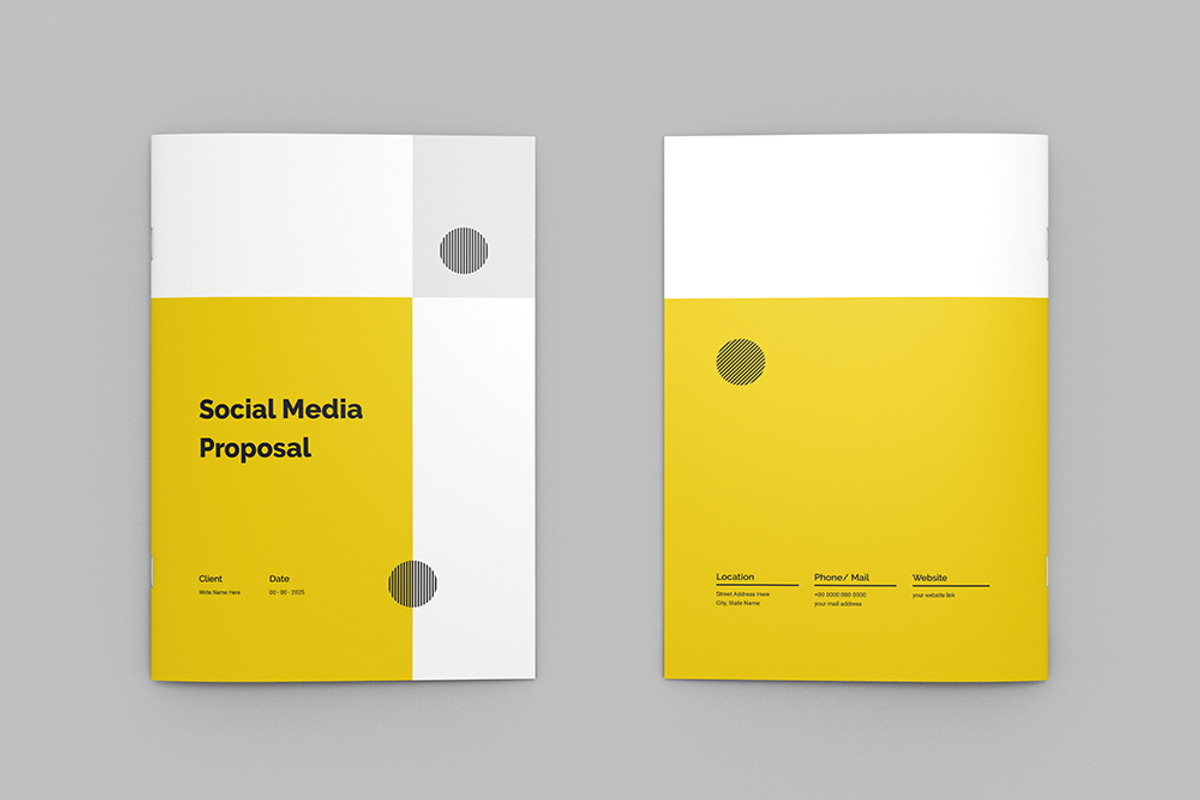 Clean Social Media Proposal Design, a Brochure Template by mijli (Photo 21 of 21)