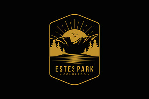 Line art Este park National Park, a Branding & Logo Template by swarnstudio