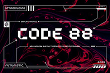 Code 88 futuristic font