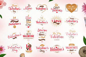 Valentine's day typography