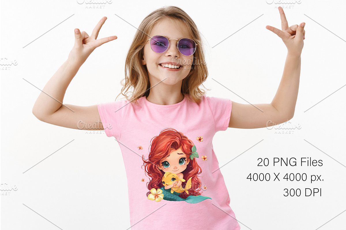 Cartoon Baby Princess.TShirt Sticker, an Animal Illustration by KENO Mascots (Photo 9 of 11)