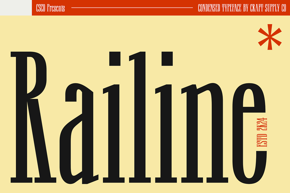 Railine – Condensed Serif, a Serif Font by Craft Supply Co. (Photo 1 of 8)