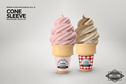 Soft Serve Cone Sleeve Mockup, a Packaging Mockup by INCDesign (Thumbnail 4 of 8)
