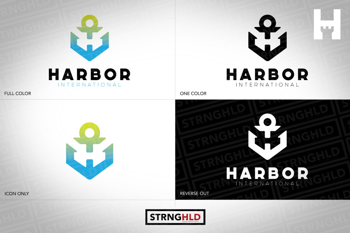 STYLISH BOLD ANCHOR LOGO TEMPLATE, a Branding & Logo Template by Strongholdbrand (Photo 3 of 3)