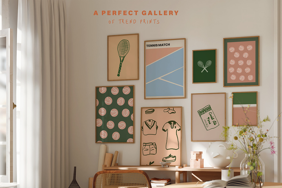 Tennis & Sport Icons + Marker Font, an Object Graphic by Laras Wonderland (Photo 3 of 10)