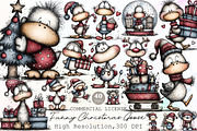 Funny Christmas Goose PNG Clipart, an Illustration by Sublimation Artist (Thumbnail 1 of 6)