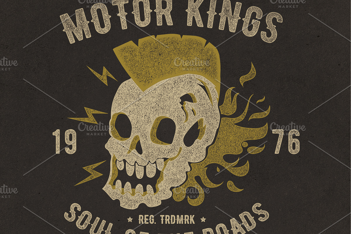 PACK OF 6 VINTAGE TEE VECTOR PRINTS, an Illustration by MKE Print Lab. (Photo 8 of 10)