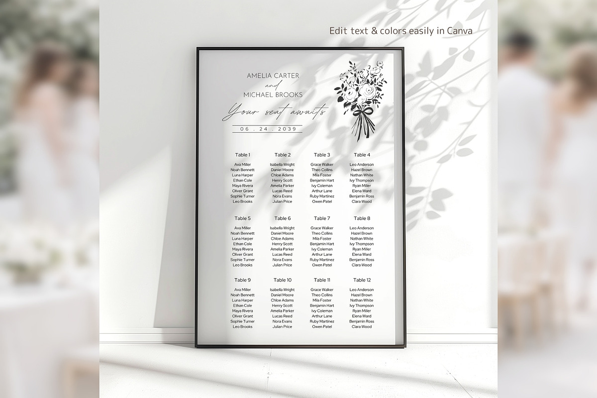 Modern Elegant Seating Canva bd009, a Poster Template by TyphoonStudio (Photo 5 of 10)