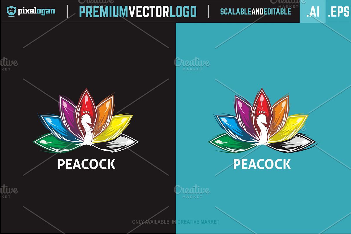 Peacock Logo, a Branding & Logo Template by pixelogan (Photo 2 of 2)