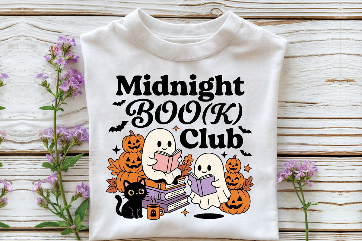 Halloween Book Club PNG, a Work Illustration by CraftArtStudio (Photo 2 of 4)