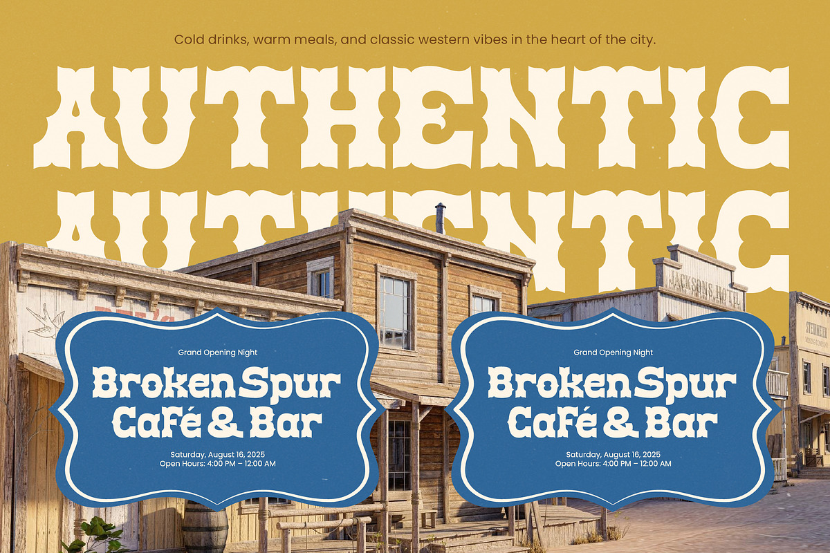 Brokense Cowboy Western Slab Serif, a Slab Serif Font by timelesstype.co (Photo 5 of 20)