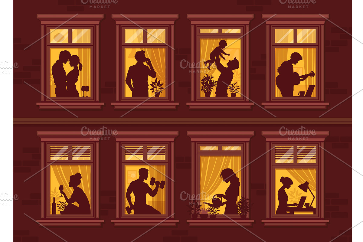 Male and female silhouettes, a Person Illustration by Vector Tradition