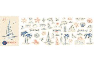 Summer Sea Doodle Set