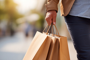 Close up on a man carrying shopping, a Person Photo by MistyDay