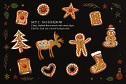 Gingerbread Christmas Clipart Set, a Seasonal Illustration by Christine Krahl (Thumbnail 5 of 8)