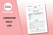 Caregiver Daily Log Printable, a Templates & Theme by Creative Corner (Thumbnail 1 of 4)