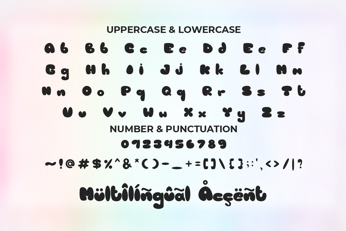 Bubble Yummy - Cute Retro Font, a Handwritten Font by Letterayu Studio (Photo 6 of 6)