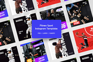 Fitness Sport Instagram Templates