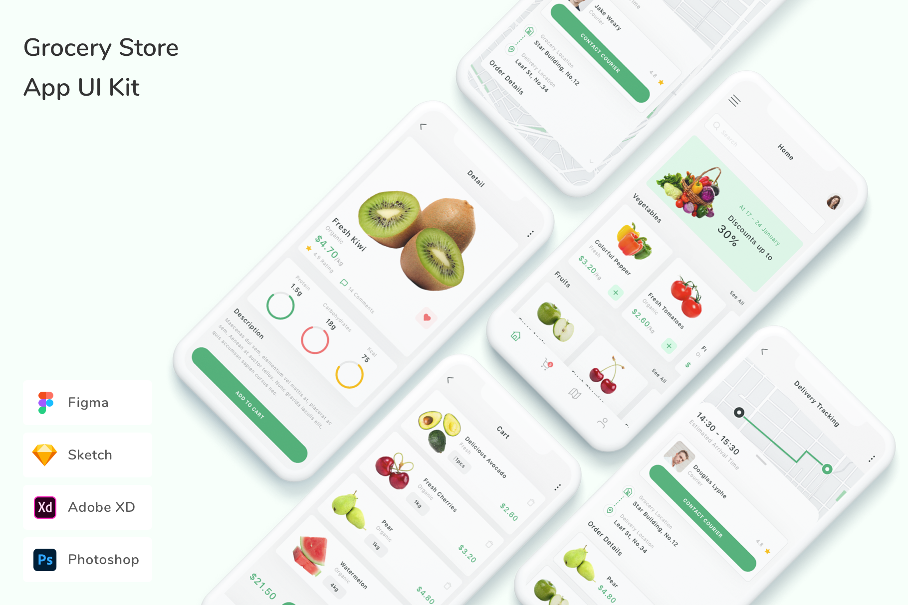 Grocery Store App UI Kit, an UI Kit Template by Betush