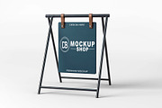 Sidewalk Sign Sandwich Board Mockup, a Product Mockup by Designbuys (Thumbnail 2 of 2)