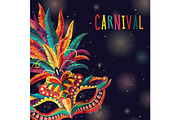 Carnival Masks vector set, a Decorative Illustration by LisaKolbasa (Thumbnail 9 of 15)