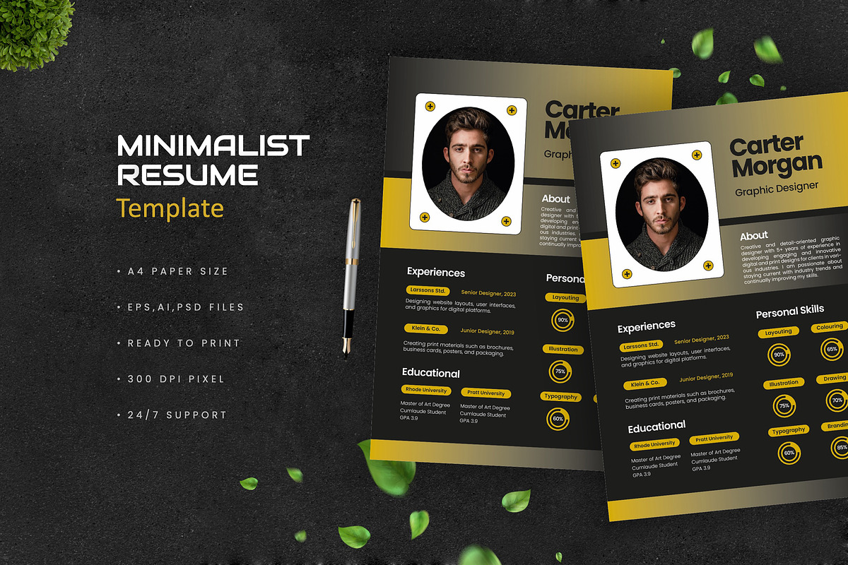 Minimalist - Resume, a Resume Template by Esensifiksi.studio