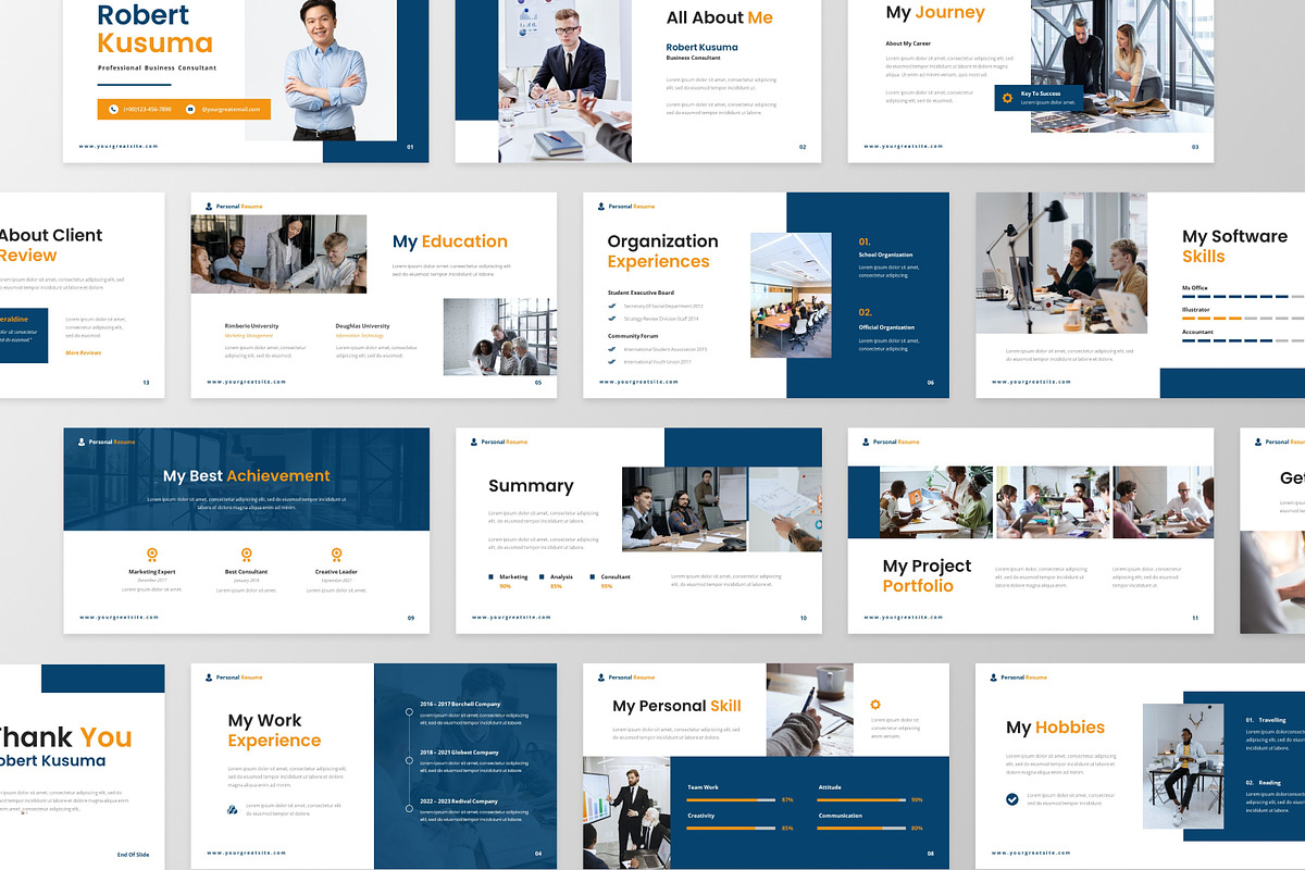 Personal Resume Google Slide, a Presentation Template by MtvtdArt (Photo 5 of 6)