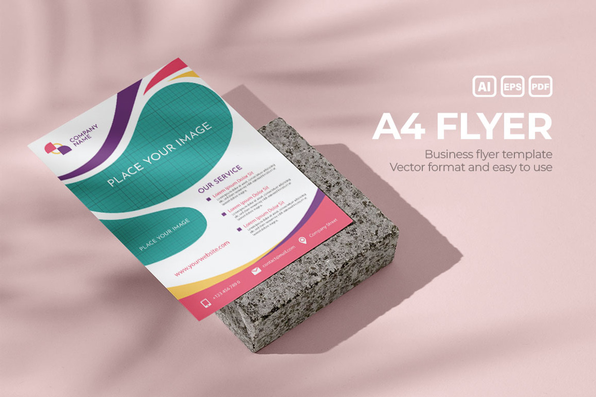 A4 Business Flyer Template, a Flyer Template by Olexstudio (Photo 2 of 2)