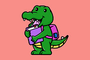 Cute Crocodile Cartoon Vector Icons, an Animal Illustration by Artstorystudio (Thumbnail 7 of 7)