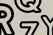 Outlined: A Hand-Lettered Font, a Sans Serif Font by Britt Fabello (Thumbnail 4 of 6)