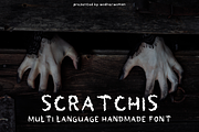 scratchis - The Edgy Halloween Font, a Handwritten Font by wodnerwoman (Thumbnail 1 of 7)