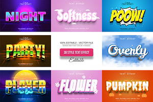 3D Text Effects Collection Vol 19, a Graphic by Aglonemadesign