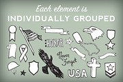 Veterans Day Sketch Collection, an Illustration by Jaleh Afshar (Thumbnail 2 of 2)