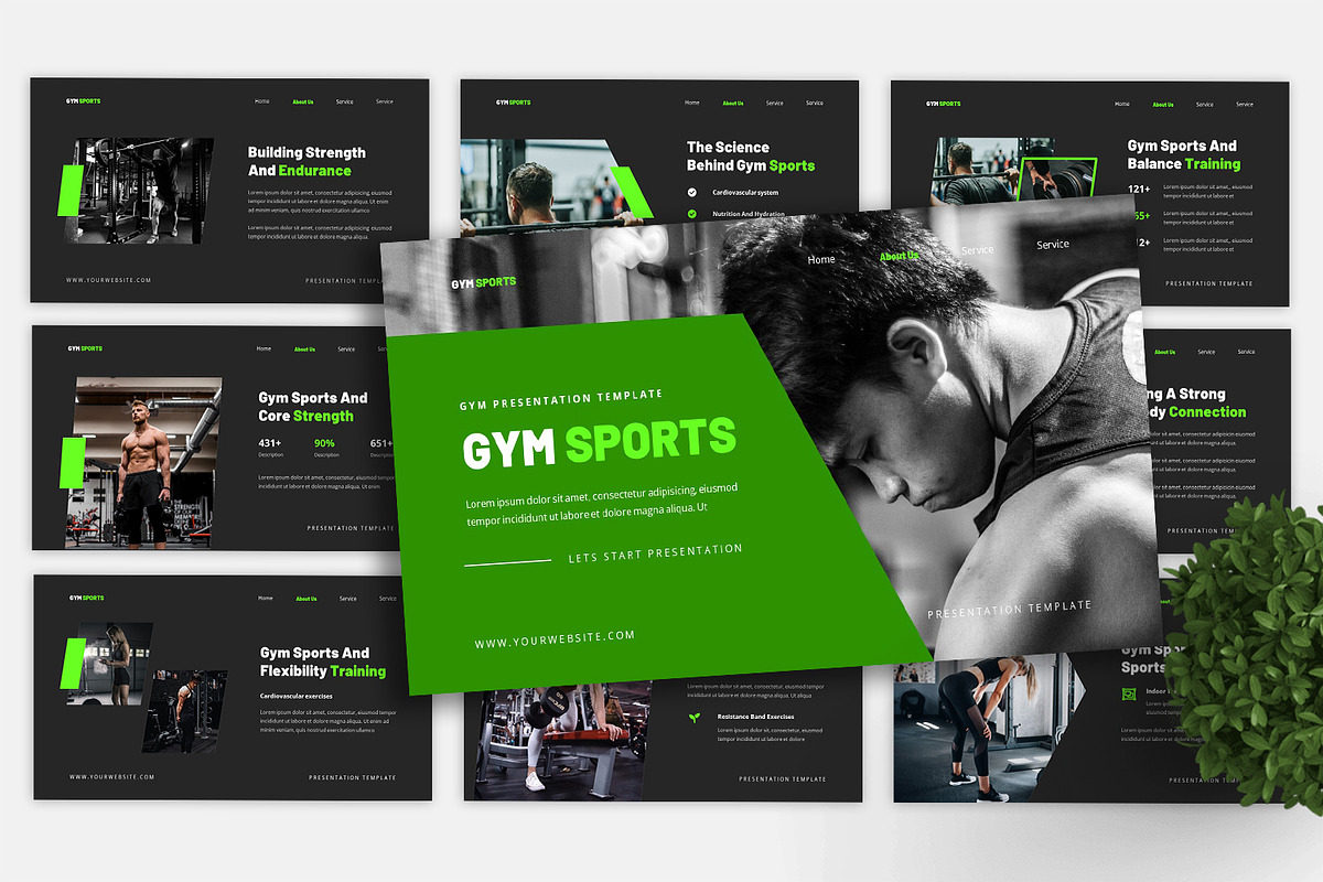 Gym Google Slide Template, a Presentation Template by casanovastudio (Photo 2 of 3)