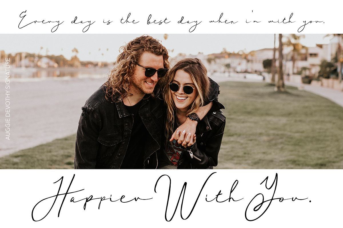 Auggie Devothy Signature, a Script Font by madeDeduk (Photo 3 of 15)